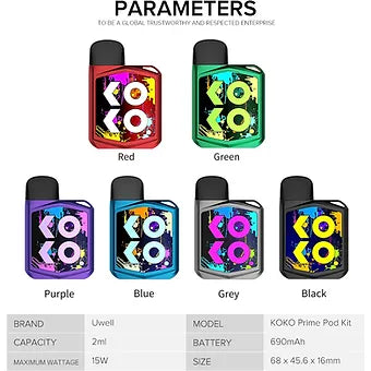 Uwell Caliburn Koko Prime Pod Kit