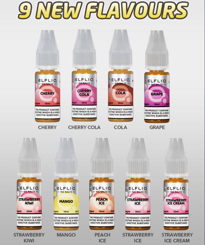 ELFLIQ Official Elfbar Nic Salt Eliquids 10mg and 20mg
