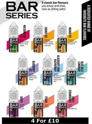 Bar Juice Nic Salts by Major Flavour 10mg 20mg 4 for £10